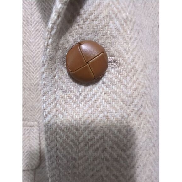 Adams Row Mens Tweed Wool Herringbone Blazer Light Brown USA Made Size 40L - Picture 3 of 12